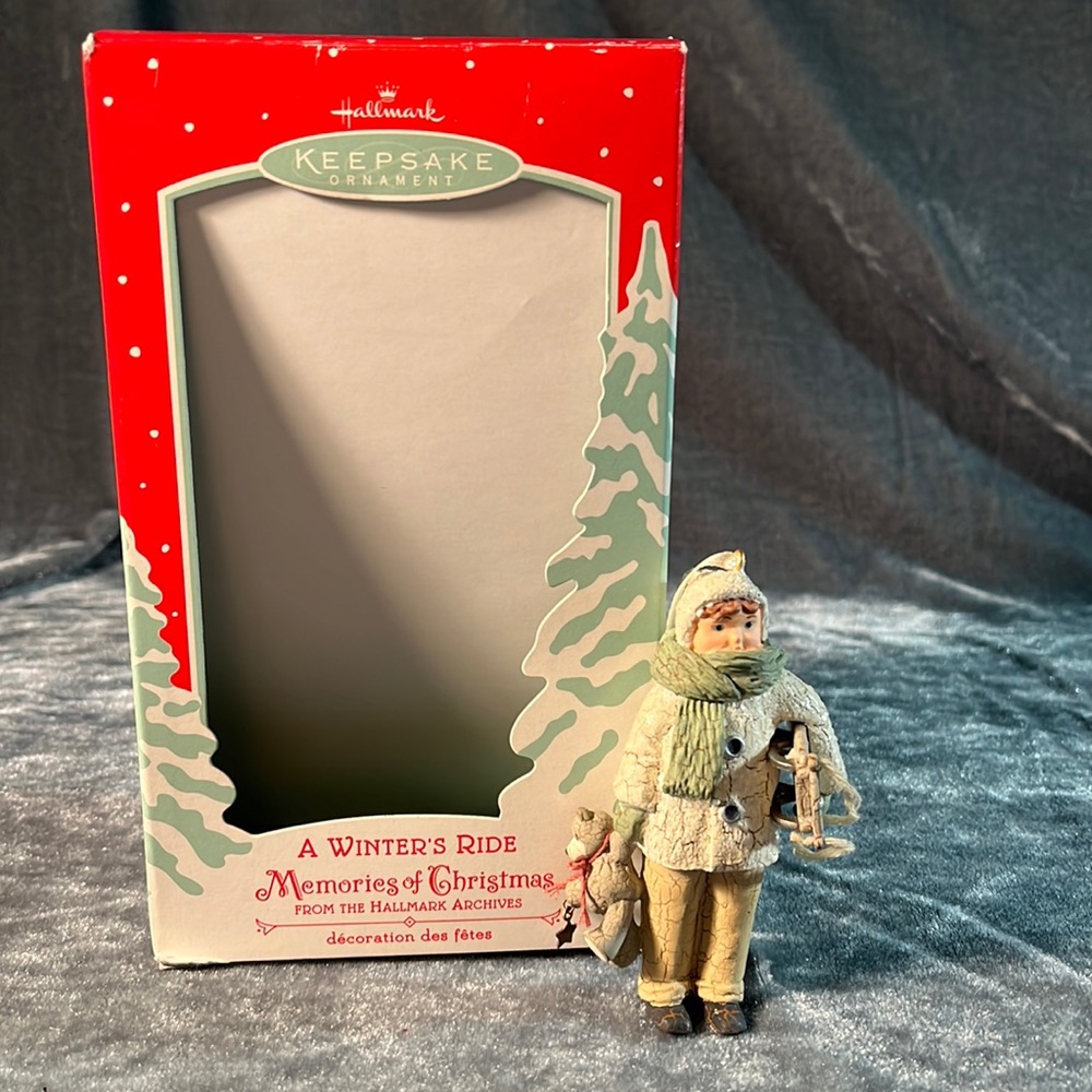 Boy Sledding Hallmark Keepsake Ornament